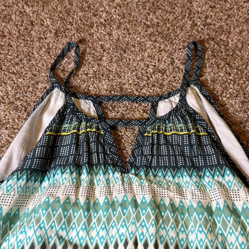 Prana Geometric Green and Black Maxi Dress - Picture 3 of 4